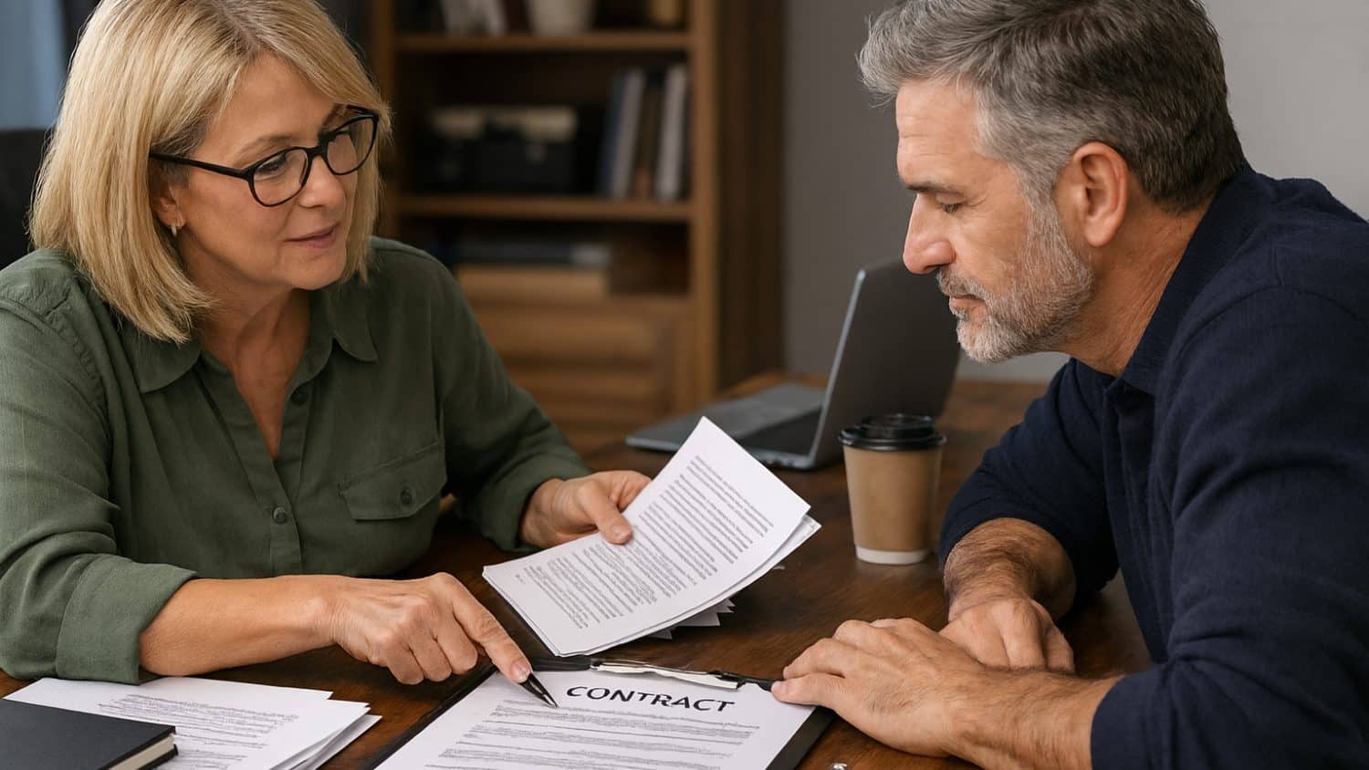 A ghostwriter and client discuss the writing contract 500w