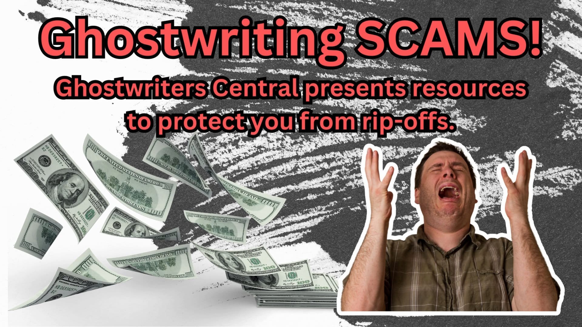Ghostwriting scams youtube thumbnail