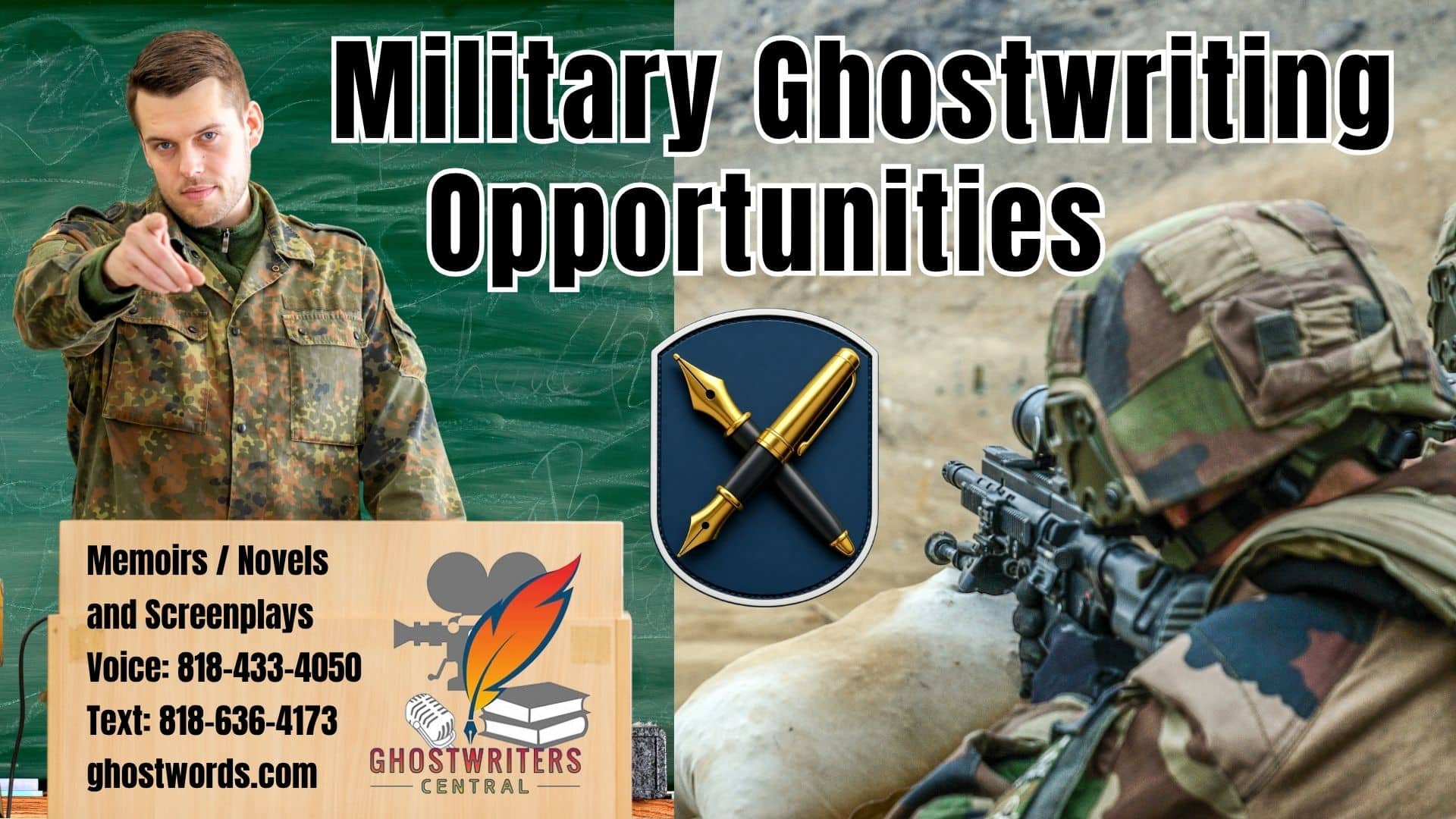 Military ghostwriting opportunities
