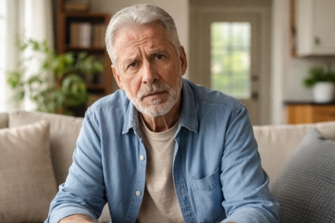Older man thinking about memoir ghostwriting. A quality memoir ghostwriter must know how to think and write in your unique voice.